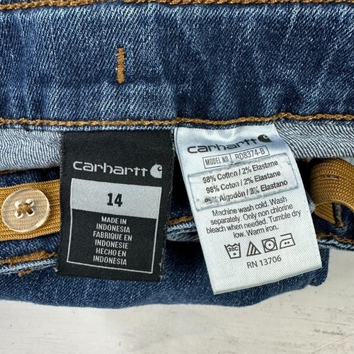 Carhartt Jeans Workwear Blue Jeans Boys 14 (measures 28x27.5") - Picture 3 of 11