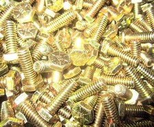 1/4-20 X 1 Hex Head Cap Screws Grade 8 Zinc Yellow 2200 Pieces