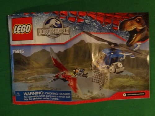 2015 LEGO JURASSIC WORLD 75915 PTERANODON CAPTURE MANUAL ONLY - Picture 1 of 2