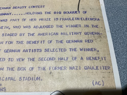 1946 post WWII Press Photo Mannheim GERMANYBEAUTY CONTEST AMERICAN MILITARY GOV. - Picture 3 of 7