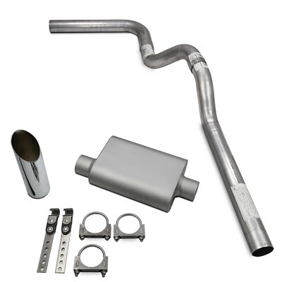 Dodge Ram 1500 09-18 3'' Single Truck Exhaust Kits 2 chamber Slash Tip