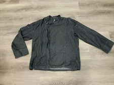 Chef Works Restaurant Kitchen Full Zip Shirt XL Charcoal Gray Long Sleeves