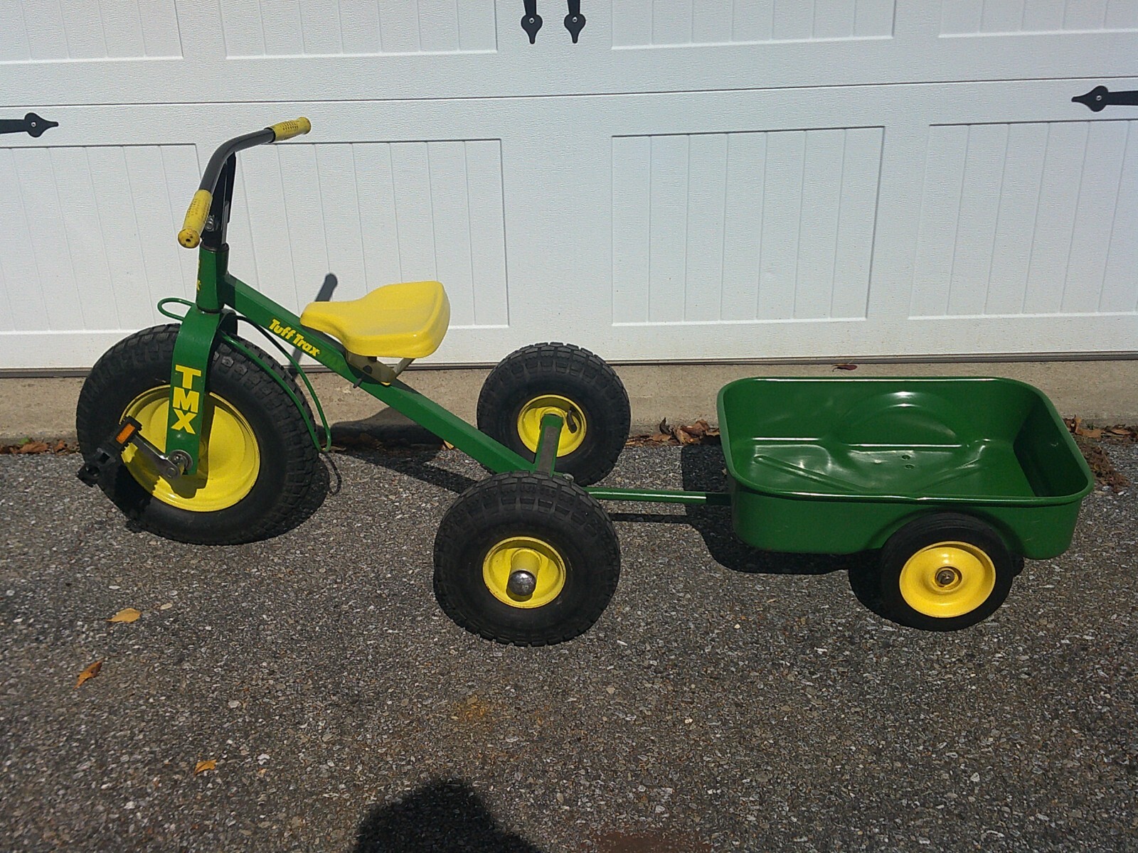 Tuff Trax TMX Green Tricycle with cart good condition eBay