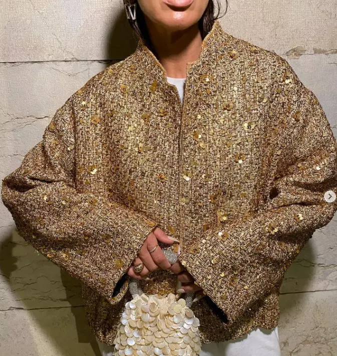 Zara gold store jacket