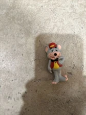 Chuck E. Cheese Mouse PVC Figurine -- ShowBiz Pizza Time, Inc. 1985 Hat Vest Tie