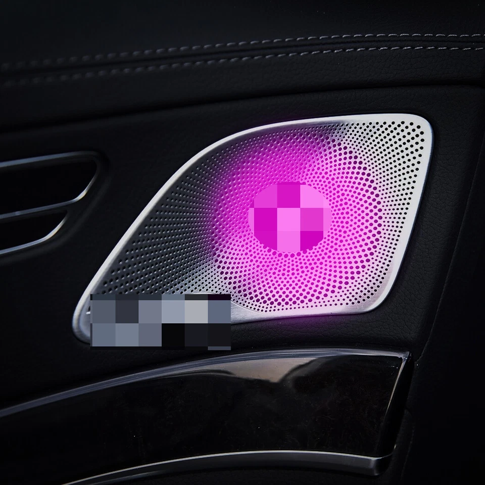 Cubierta de altavoz de puerta 64 colores luz ambiental para Mercedes Benz Clase S W222 2014-20 Foto 4 de 4