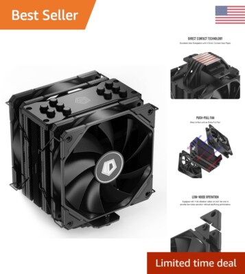 SE-225-XT Black CPU Cooler - Better Heat Dissipation - Intel/AMD Compatible
