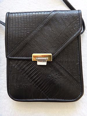 Roche Leather Handbag Womens Black Shoulder Bag Purse Kentfield Style ...