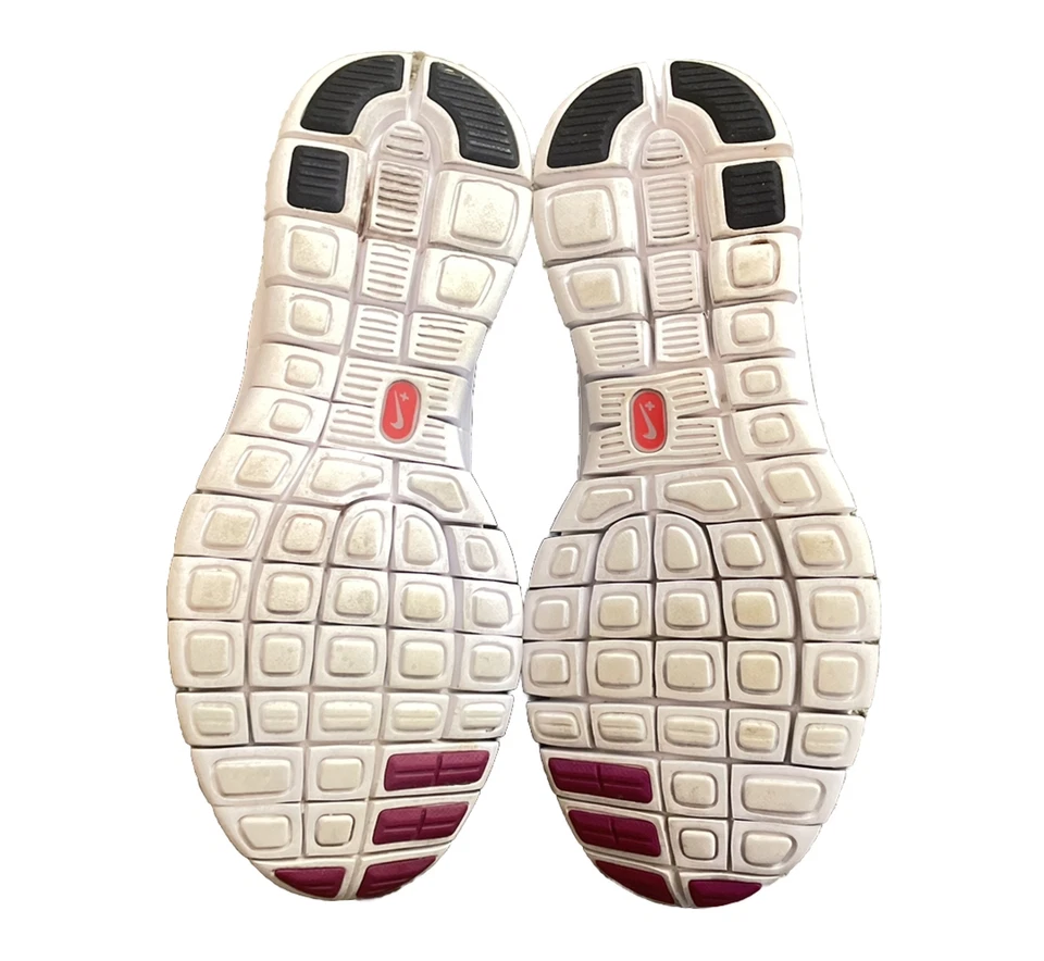 Womens Nike Free Run 2 Vivid Grape-White-Volt-Black Sz 8 [443816-510] - Image 4 of 4