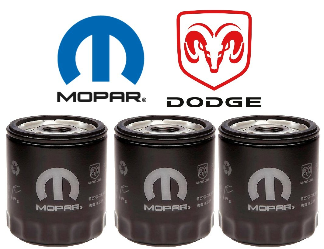 Mopar Engine Oil Filter MO-899 Chrysler Dodge Jeep 3 Pack Mopar Engine Oil Filter MO-899 Chrysler Dodge Jeep 3 Pack