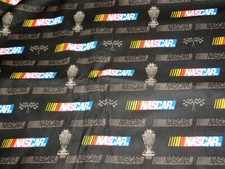 NASCAR Racing Quilt Shop Quality Cotton Fabric Black By The Yard