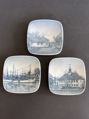B&G Kjeld Bonfils mini plate set of three Denmark 1716/5708 1722
