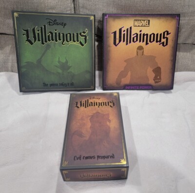 Disney Marvel Villainous BoardGame Lot: Infinite Power Worst Evil Comes Prepared