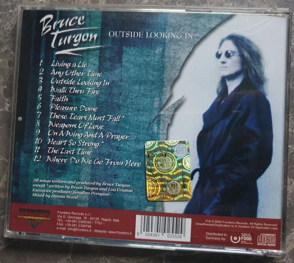 BRUCE TURGON - Outside Looking In - Hard Rock Top CD 2005 - Bild 2 von 3