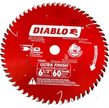 DIABLO D0660 6-1/2" X 60 TOOTH ULTRA FINISH SAW BLADE, BULK