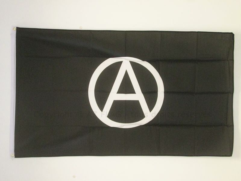 Banner 5x8 ft anarchy flag grand pavillon 150x250cm pour extérieur et intérieur