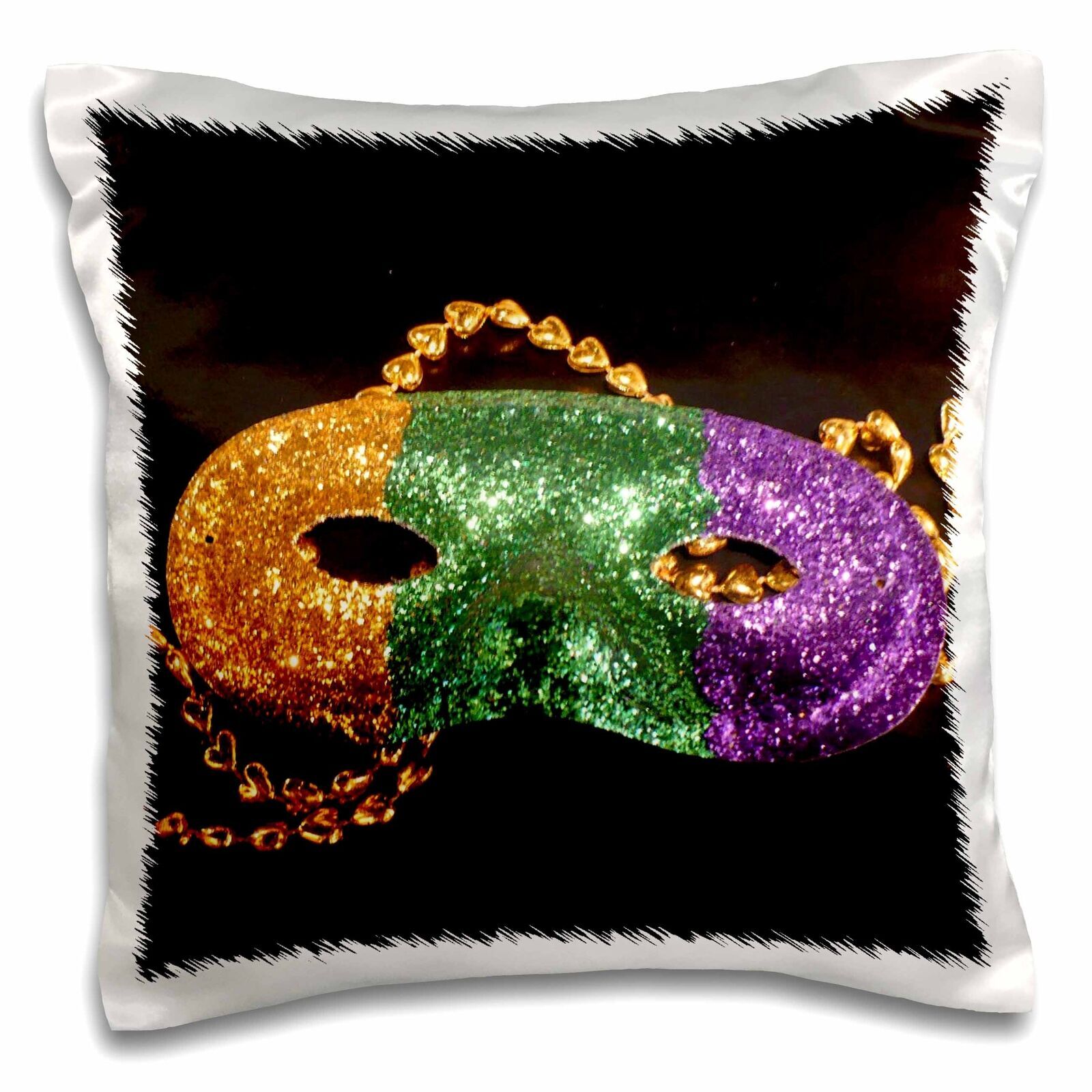 3dRose Mardi Gras 16x16 inch Pillow Case