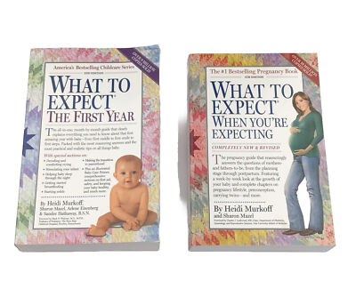 Lot Of 2 Books What To Expect When You're Expecting & The First Year by Heidi M