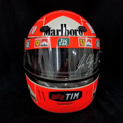 Casque Michael Schumacher Échelle 1/2 – Auto Racing F1 – Signé Par Le Champion
