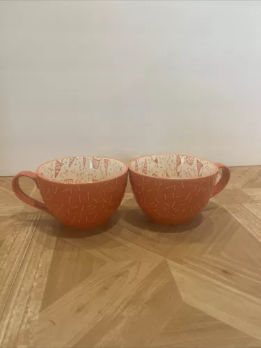 Pfaltzgraff Large Coffee Soup Mug - Ice Cream Dessert Design Set Of 2