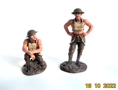 JOHN JENKINS DESIGNS BRITISH 2 ARTILLERY CREW STANDING - WWI -GWB-52