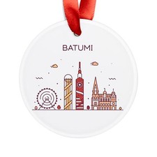 BATUMI GEORGIA City Skyline, Georgian Travel, Personalized Acrylic Ornament Gift