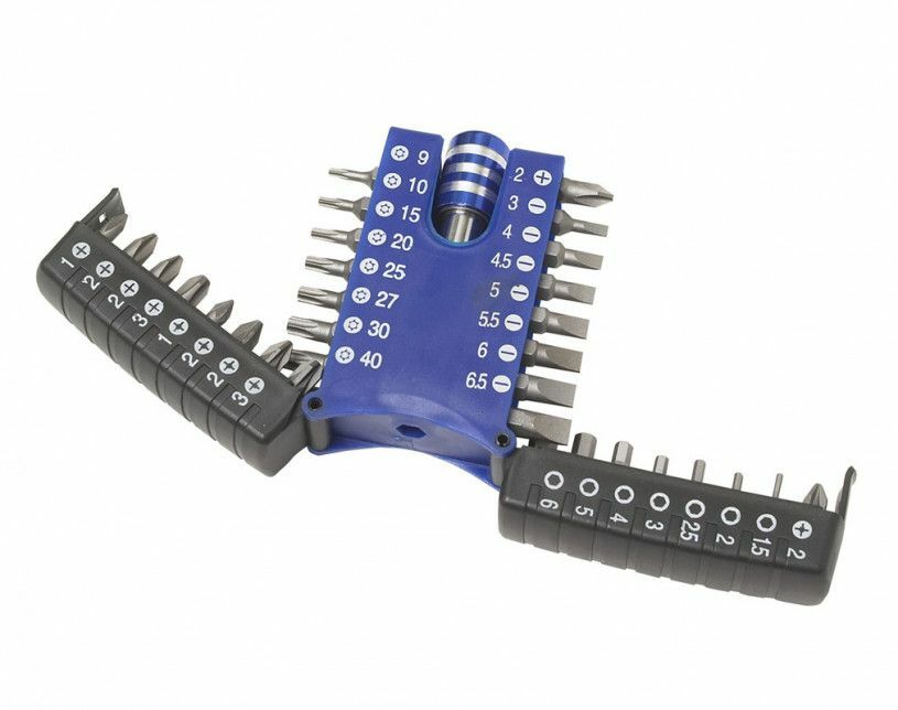 33Pce Screwdriver Bit Set Pozi Phillips Torx Slotted Bits Hex Bit Mixed Set