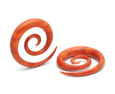 Pair of Saba Wood Super Spirals (PW-324) set tapers plugs gauges
