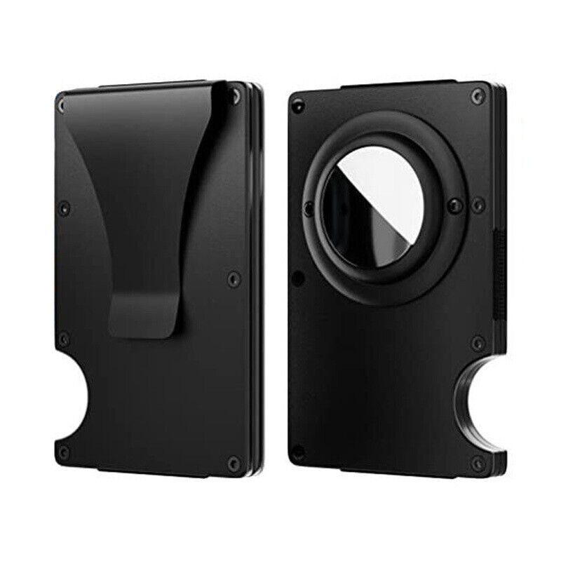 Slim RFID Blocking AirTag Wallet for Men with Money Clip  -image