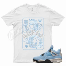 White QUEEN T Shirt for J1 4 University Blue Tech Grey Cement 1 Powder UNC