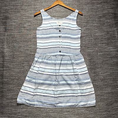 Current Elliot Dress Women's Size 0 Blue Striped The Indio Sleeveless