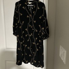 H&M Women’s Size 4 Button Down Shirt Dress Tassels