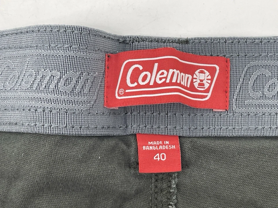 Pantalones Cortos Chinos Clásicos Coleman Para Hombre Talla 40 Verde 10” Entrepierna Tiro Medio Envío Rápido Foto 3 de 4