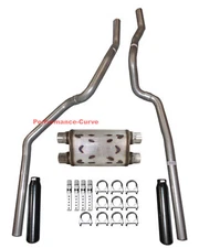 96-99 Chevrolet GMC Truck 5.7L Mandrel Dual Exhaust w/ Flow Chaser Muffler Black