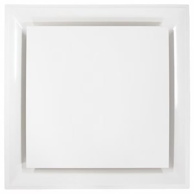 American Louver Str-Pq-14W 14 In Square Square Plaque Ceiling Diffuser, White