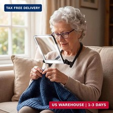 3X Neck Magnifying Glass with Light, Hands Free Magnifier with Light Magnifyin