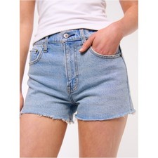 Abercrombie Fitch The Mom Short High Rise Denim Cutoff Shorts Size 28 / 6
