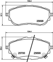 Hella Pagid Bremsbelagsatz Scheibenbremse 8DB 355 020-281 FüR Toyota Corolla VAN