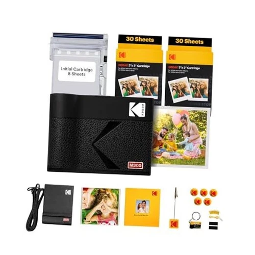 Mini 3 ERA 4PASS Portable Photo Black 3x3 Printer + 68 Sheets + Accessories