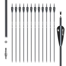 48pcs 30 Inch SP500 Fiberglass Practice Arrows Recurve Compound Archery Outdoor