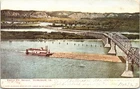 Postcard Iowa Dubuque Eagle Point Bridge Mississippi River E.C. Kropp 1906 V236