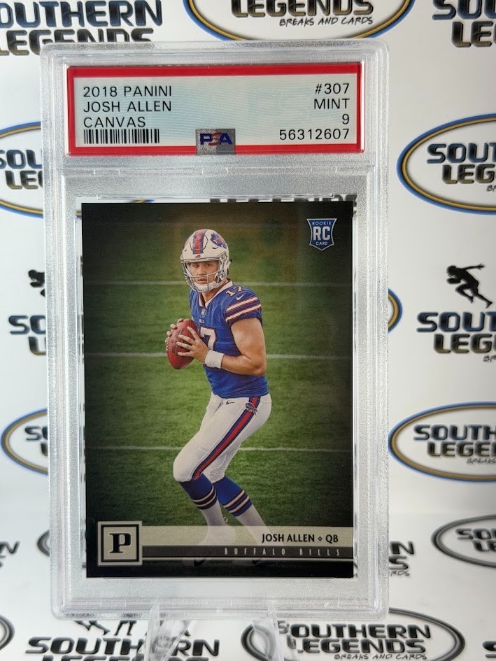 PSA Mint 9 2018 Panini - Canvas #307 Josh Allen (RC)