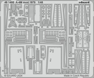EDU-491480 Eduard A-4M mod. 1975 1/48 Photo Etched Set for MAGIC FACTORY