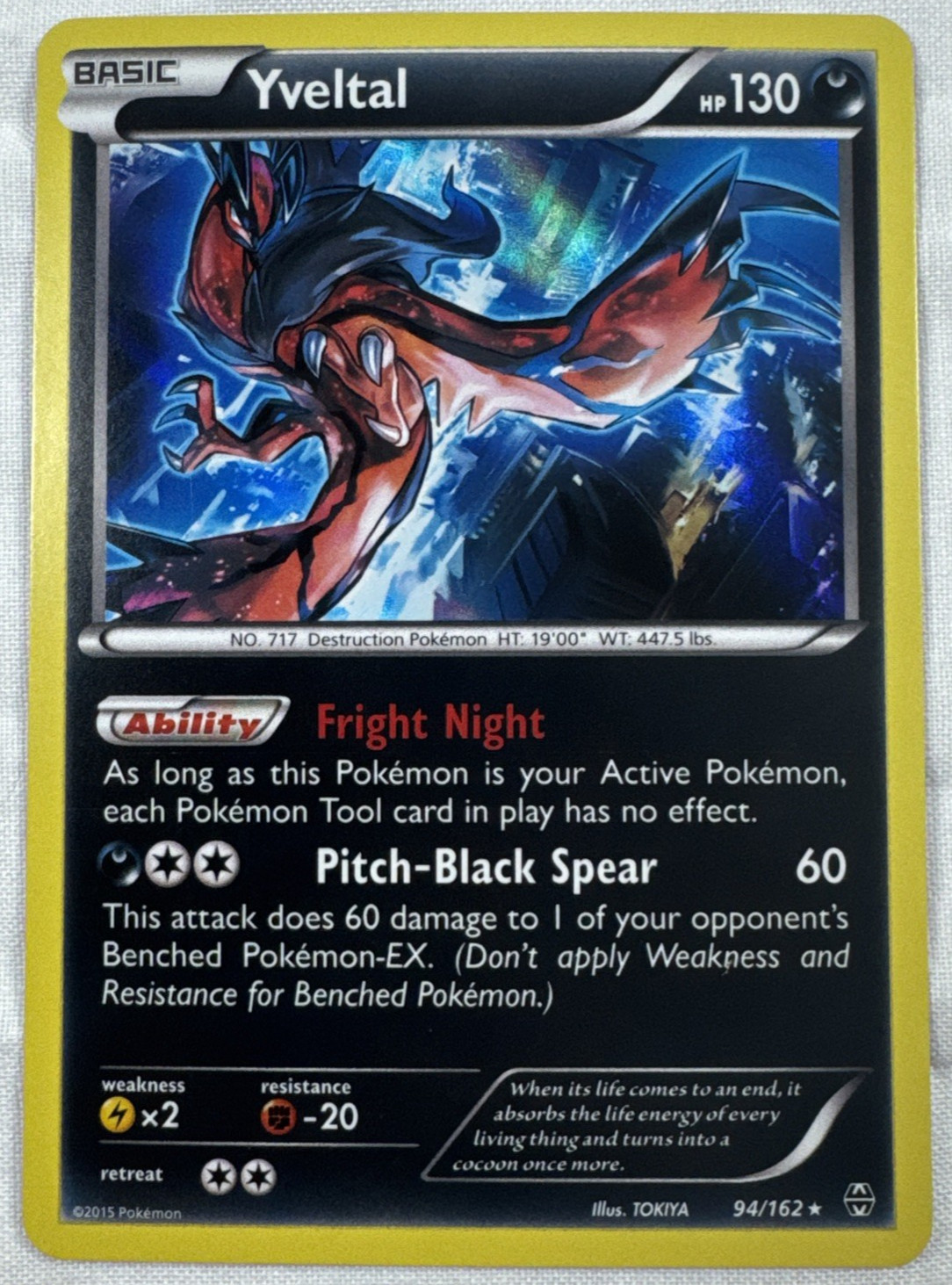 Pokemon TCG Yveltal 94/162 Holo EN NM XY Breakthrough
