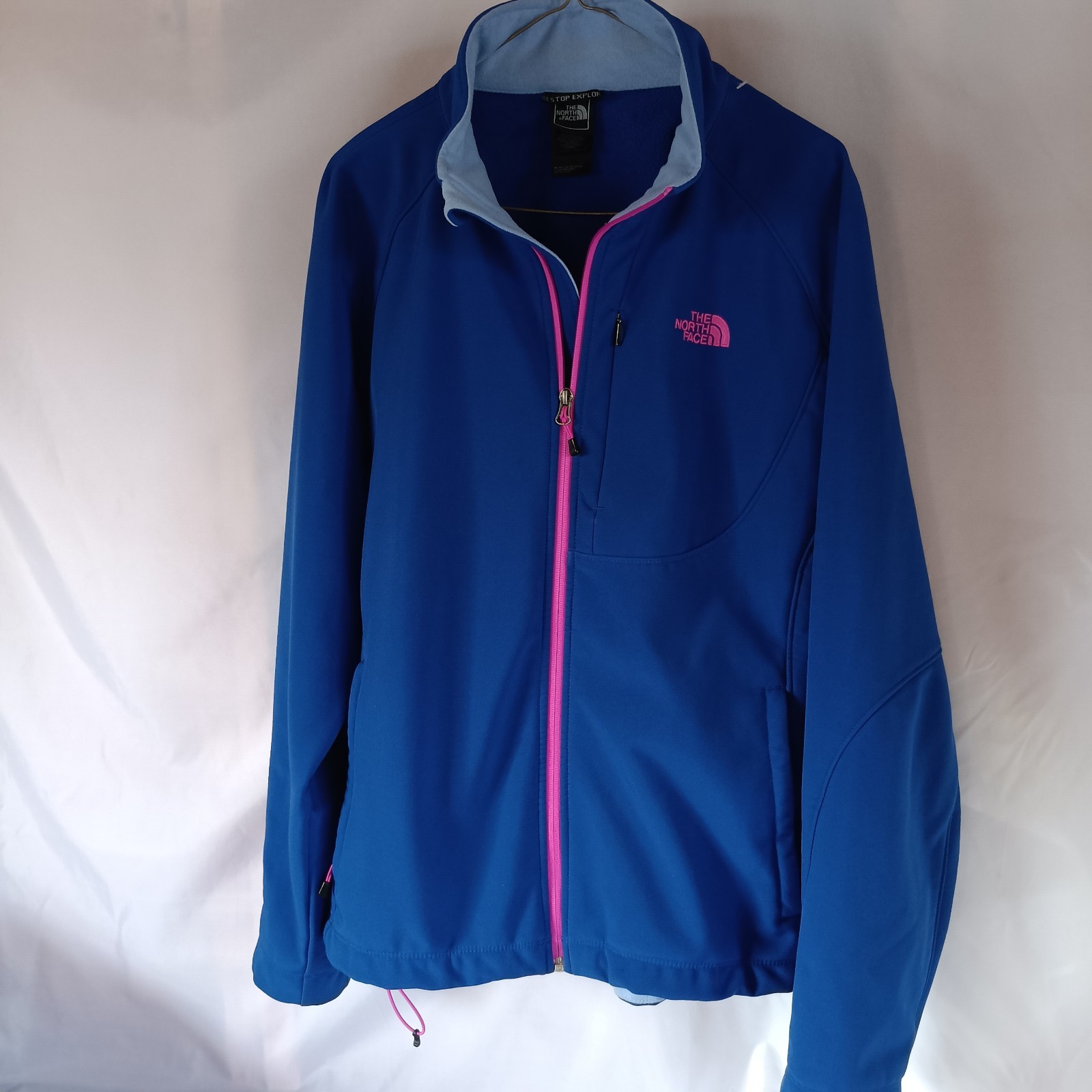 The North Face Women's Blue Pink Soft Shell Jacket XXL Full Zip