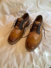 Brogues - Mens - Tan leather  and canvas