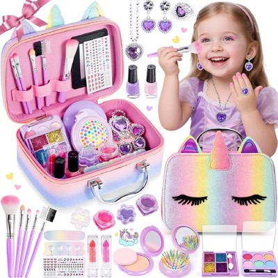 Einhorn Schminkset Spielzeug Ungiftig Abwaschbar Kinderschminke Makeup Geschenke