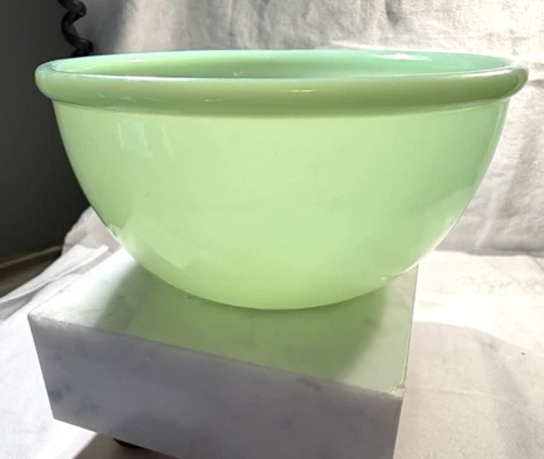 Jadite 6' Mixing Bowl Smooth Beaded Rim Very Good Vintage Fire King