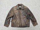 1990s vintage EDDIE BAUER distressed PATINA leather jacket M womens MOTORCYCLE