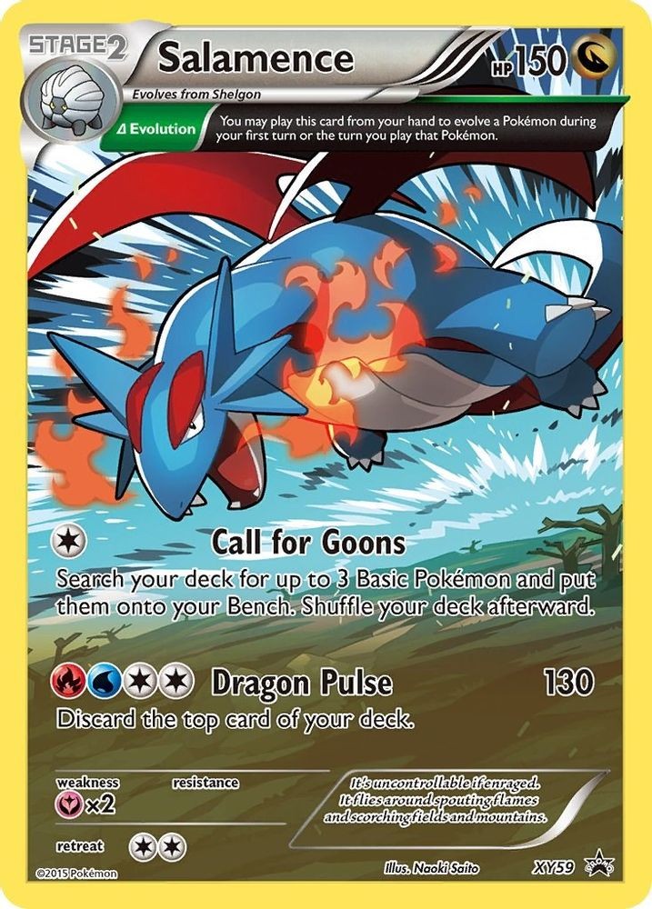2013 Pokemon XY Promos Salamence - XY59 (#XY59, Holofoil, Promo, Lightly Played)